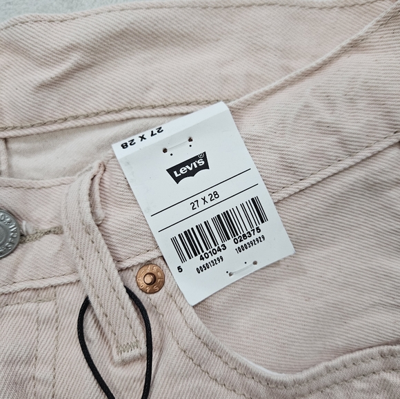 Levi's Fresh Pink 501 Original Straight Legs Jean's Women's Size 27X28 - Picture 4 of 7